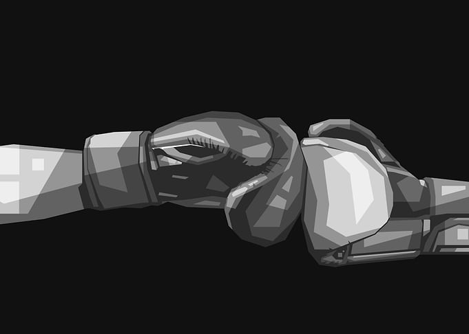 Grayscale Boxing Gloves