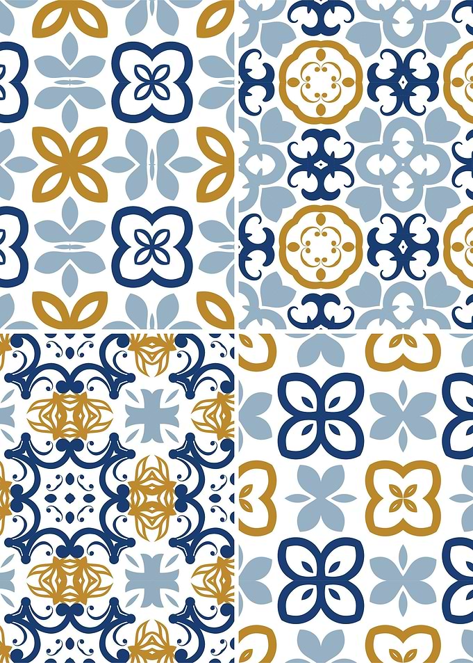 Mediterranean Blue Tile 64