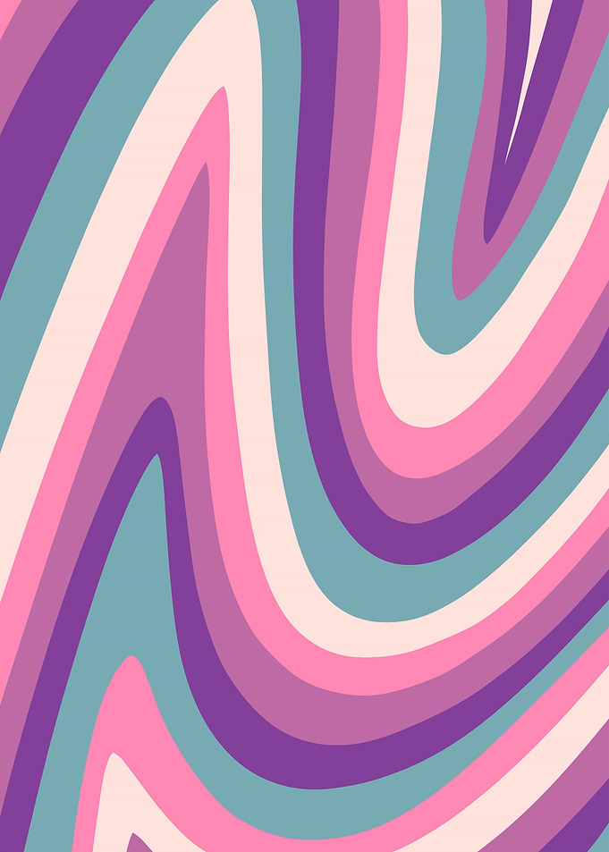 Retro pastel swirls