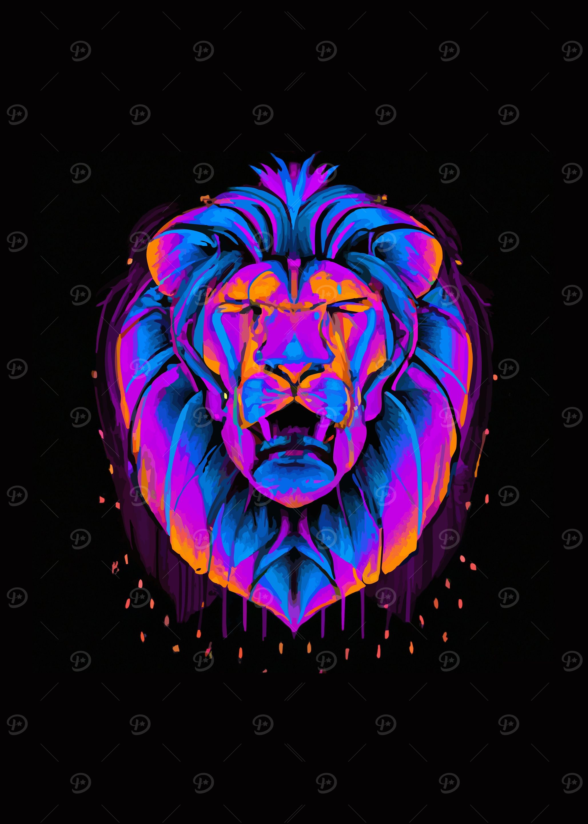Lion Vaporwave