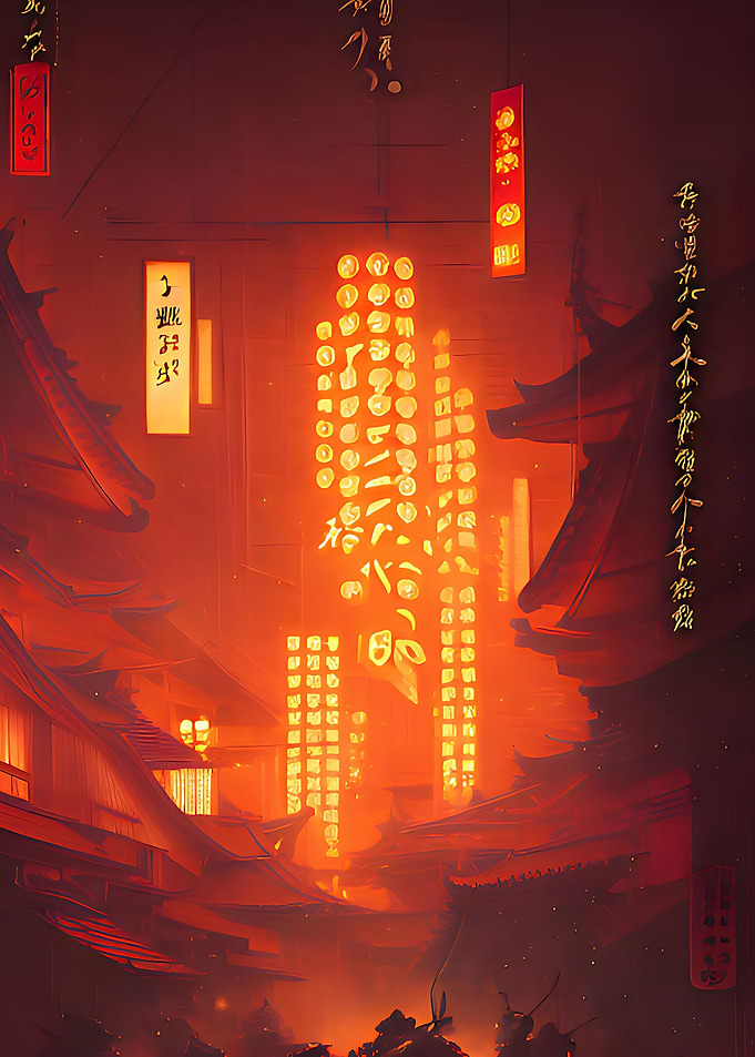 Asian Red Temple