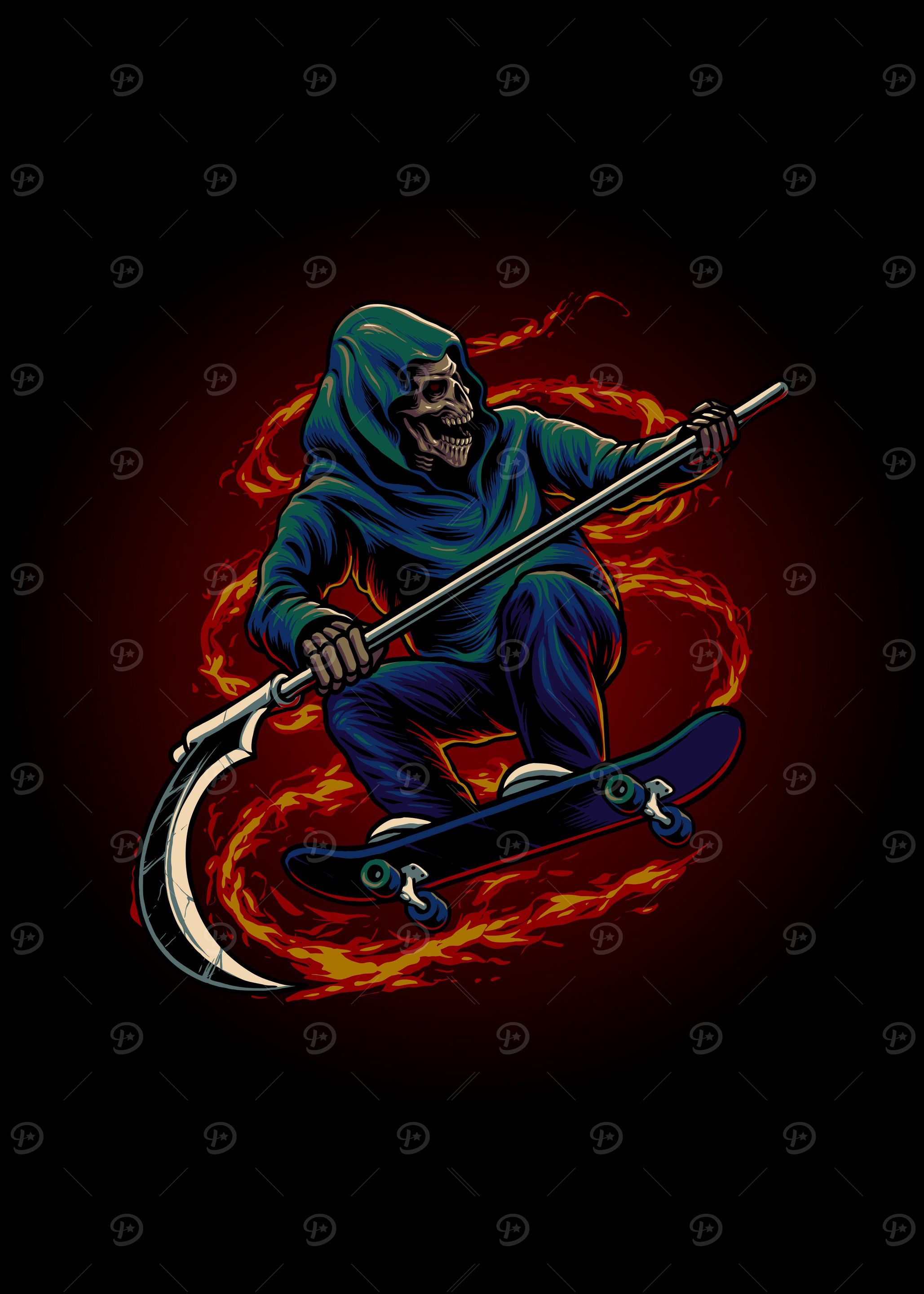 Grim reaper riding