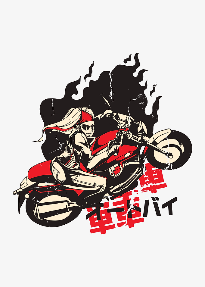 Motorcycle Girl Biker