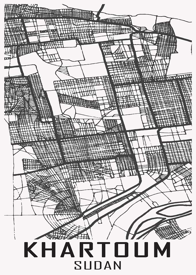 Khartoum Sudan City Map