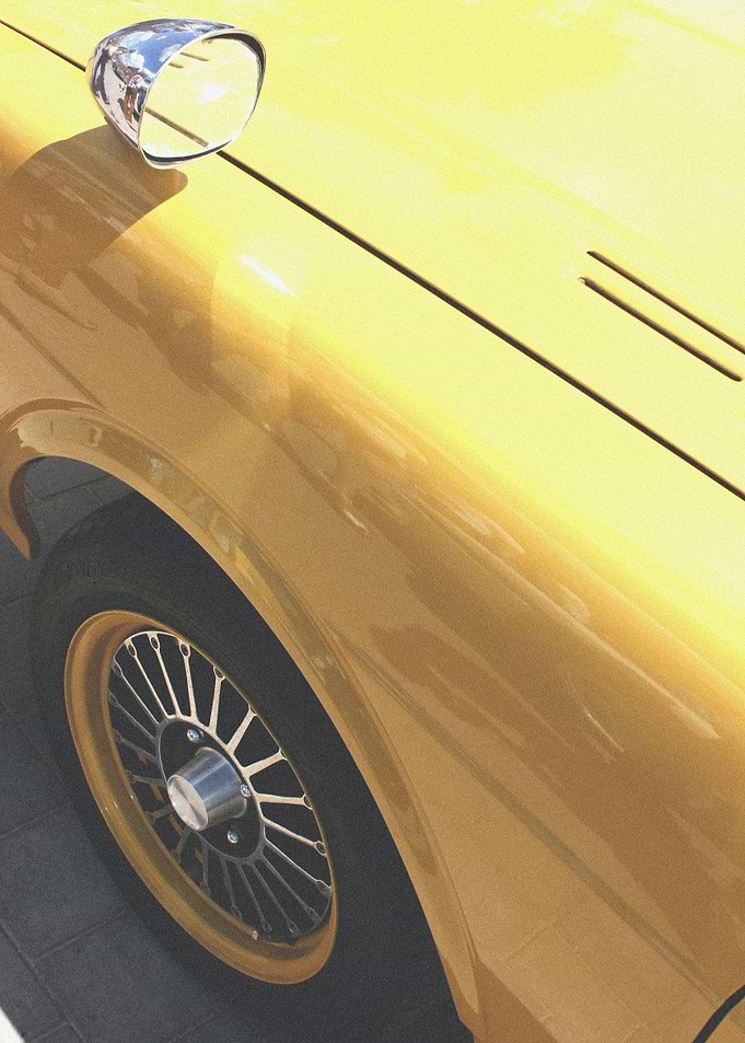 Yellow car minimalism
