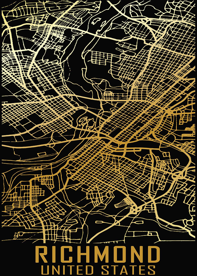 Richmond USA City Map