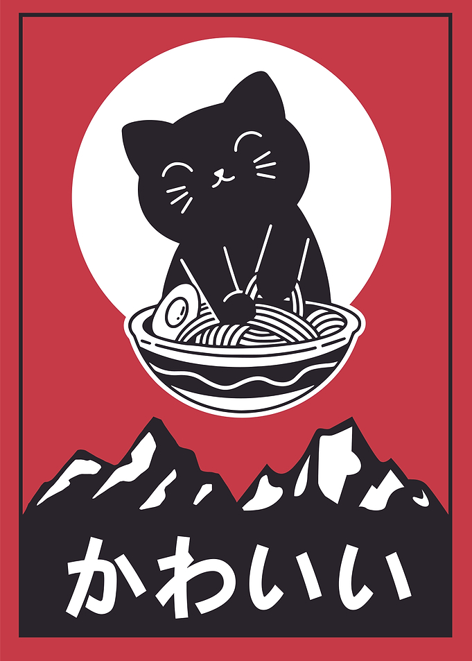 Japanese Happy Cat Ramen