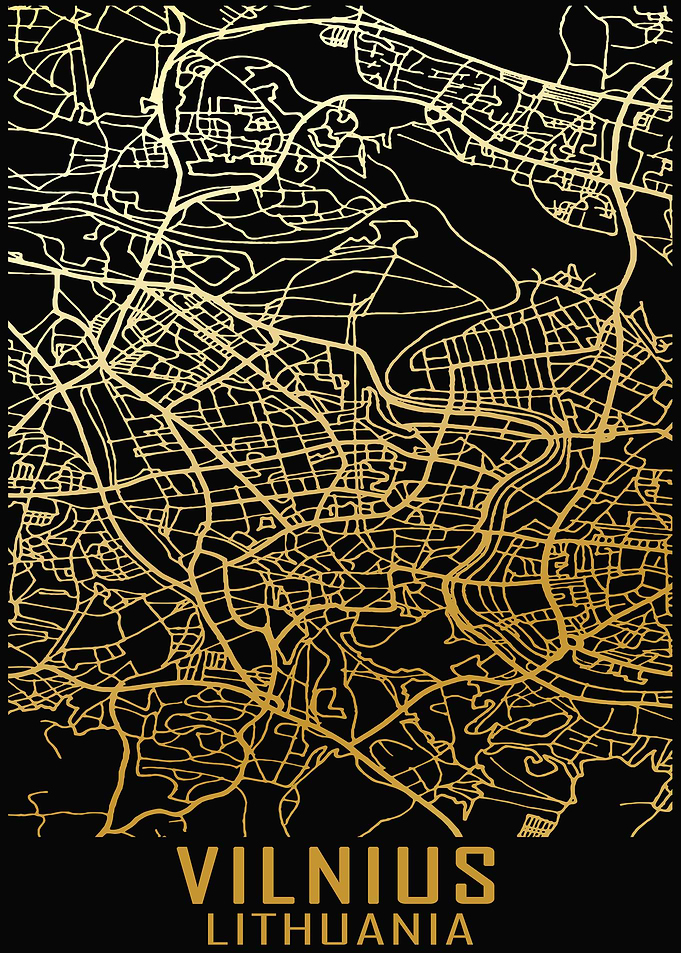 Vilnius Lithuania City Map