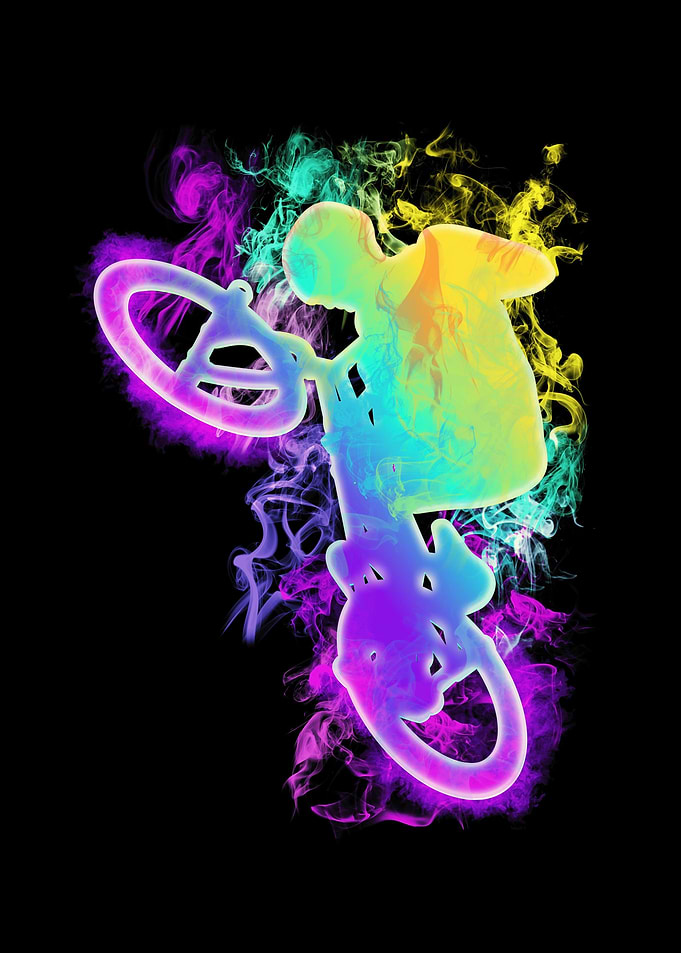Colorful BMX Bike Boys