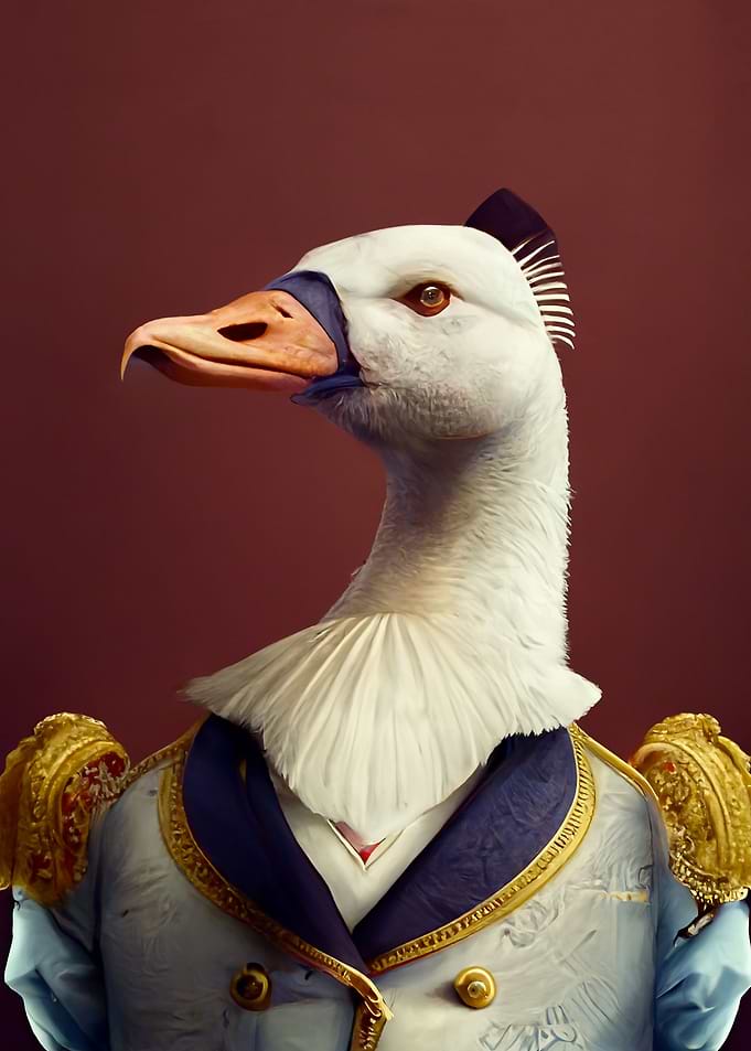 Prince Duck Royal Painting