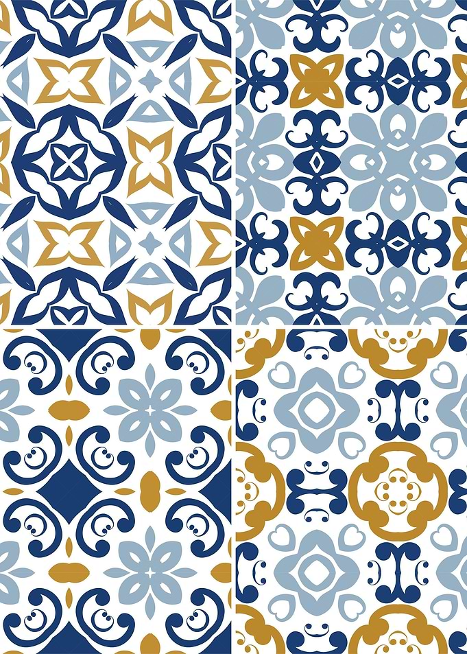 Mediterranean Blue Tile 62