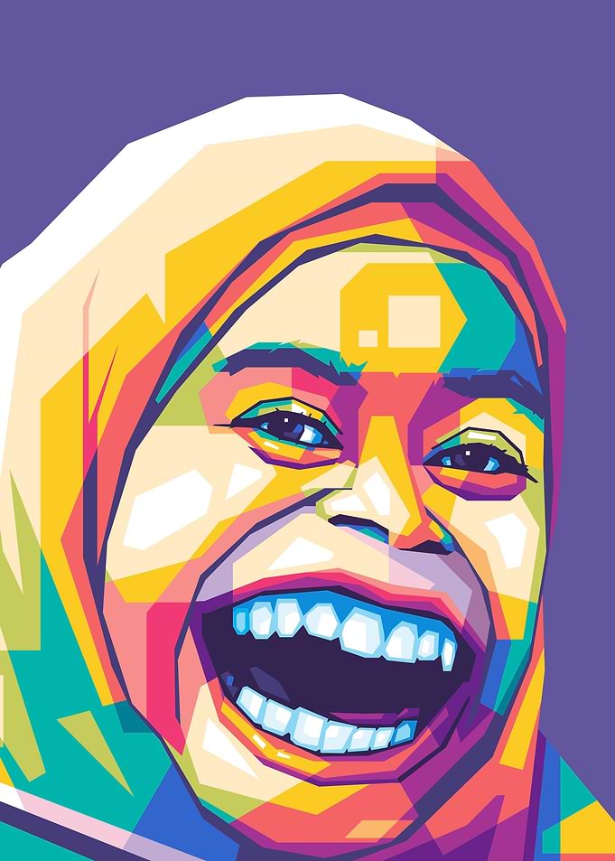 WPAP Scary Face Art