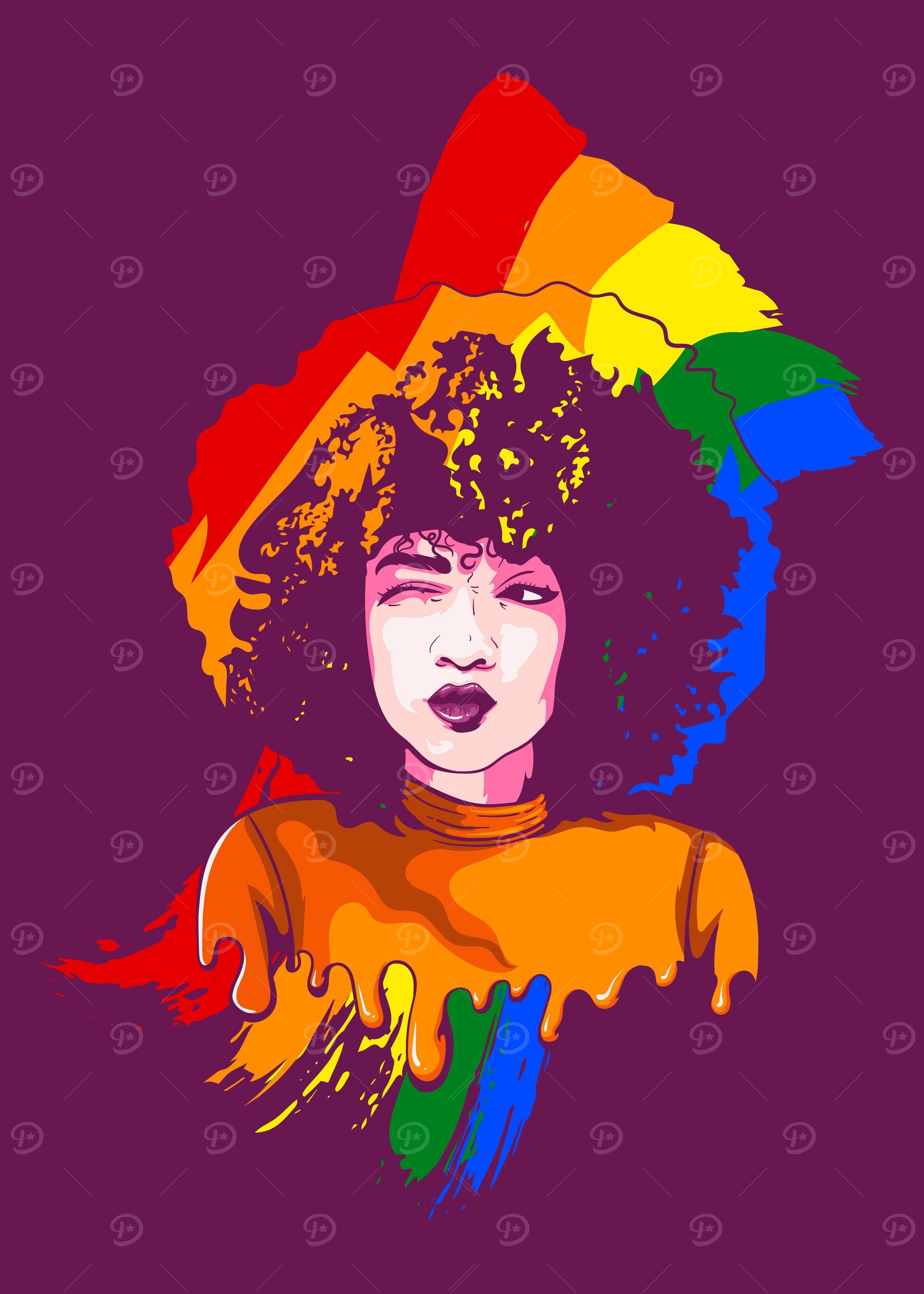 Afro Girl Gay Pride