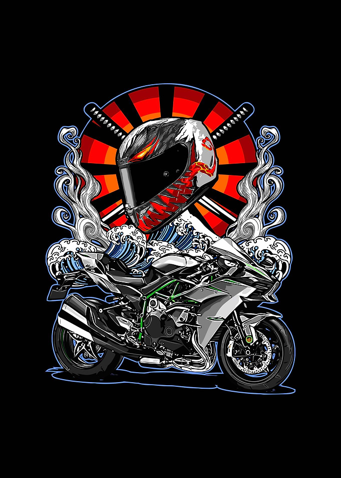 motorcycle wave background