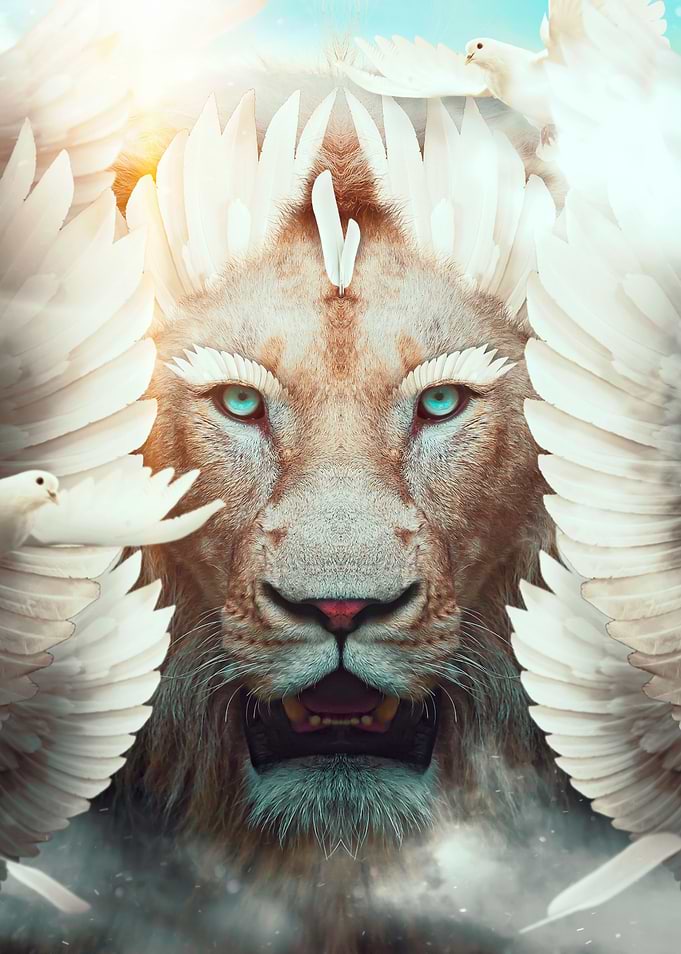 dragon lion king poster