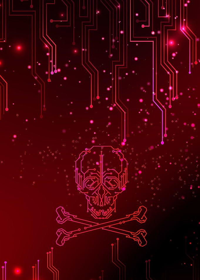 Red Danger Circuit Board