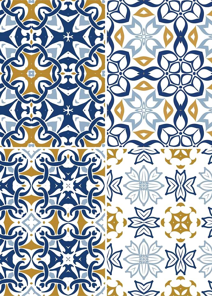 Mediterranean Blue Tile 75