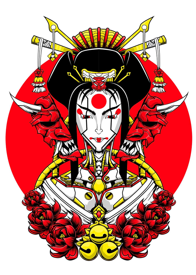 Geisha Woman Robot