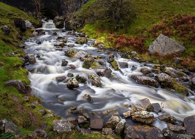 The Afon Clydach after hea
