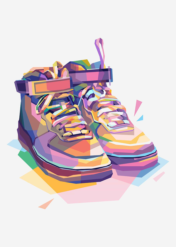 shoes in pop art