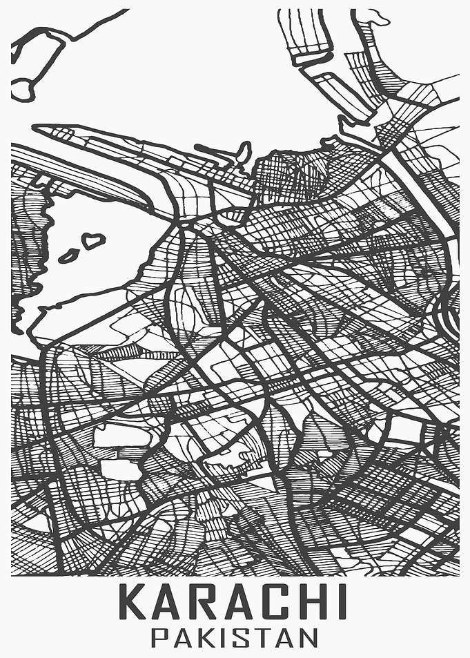 Karachi Pakistan City Map