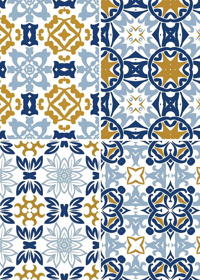 Mediterranean Blue Tile 74