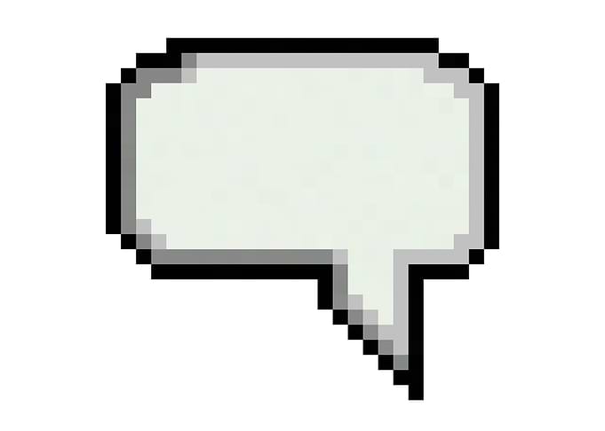 Pixel art speech bubble vi
