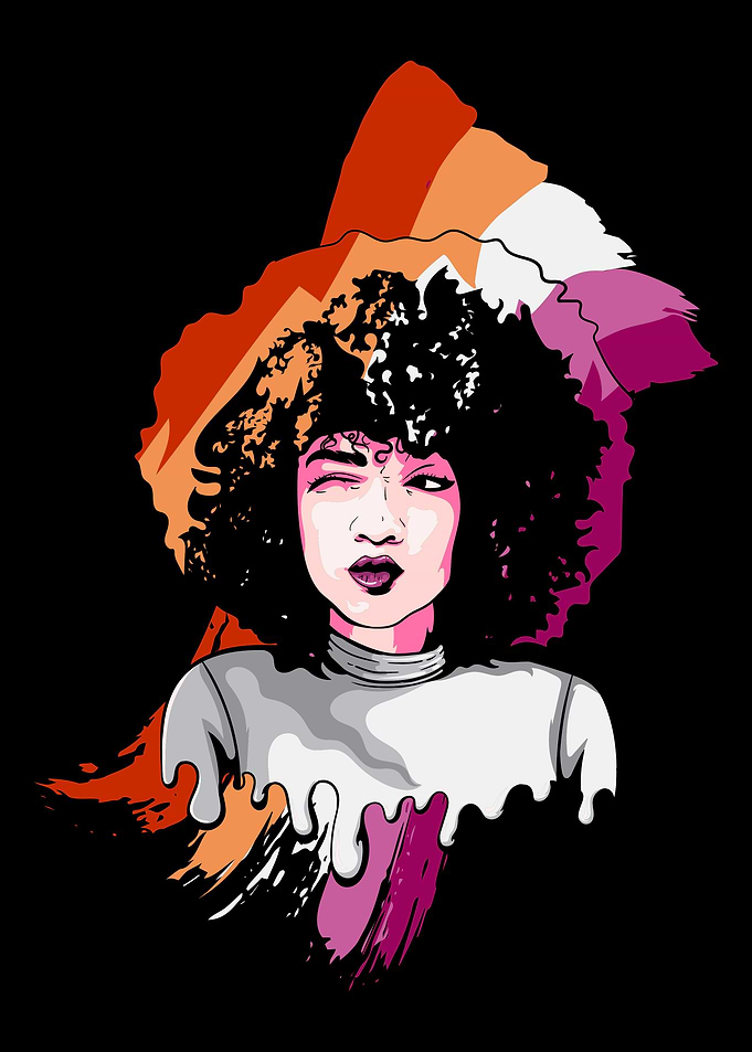 Afro Girl Gay Lesbian Flag