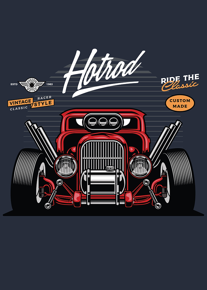 Hotrod Vintage Car Poster