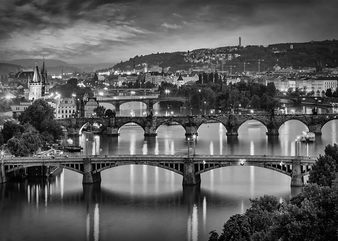 Vltava bridges in Prague