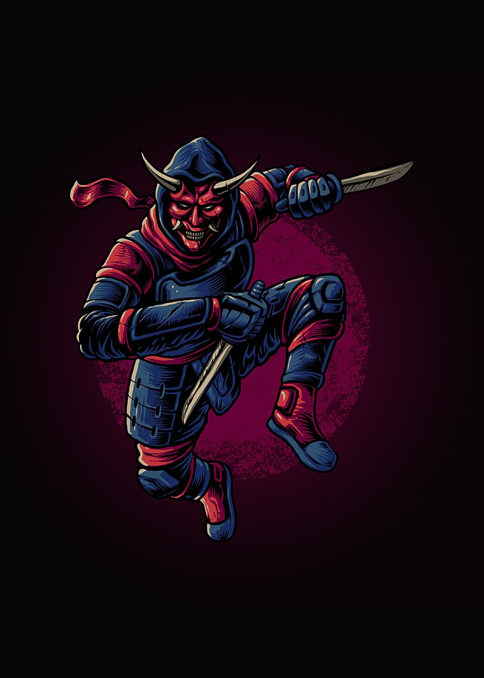The ninja with mask
