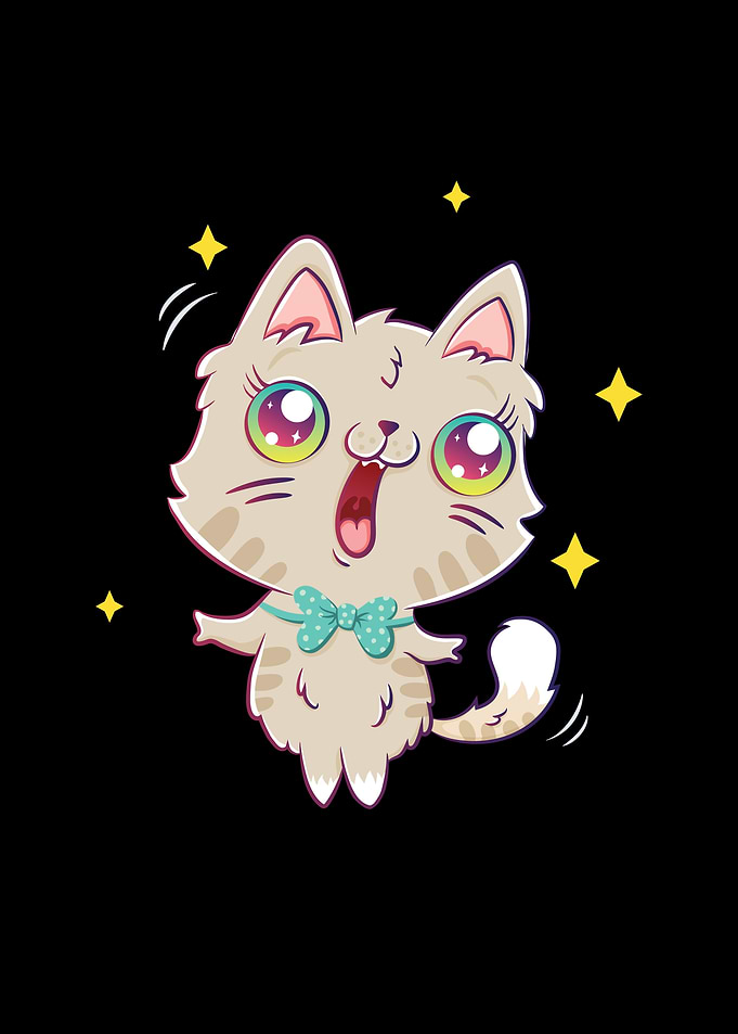 Sing Cat Kwaii Cute Japan