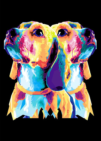 dog wpap pop art