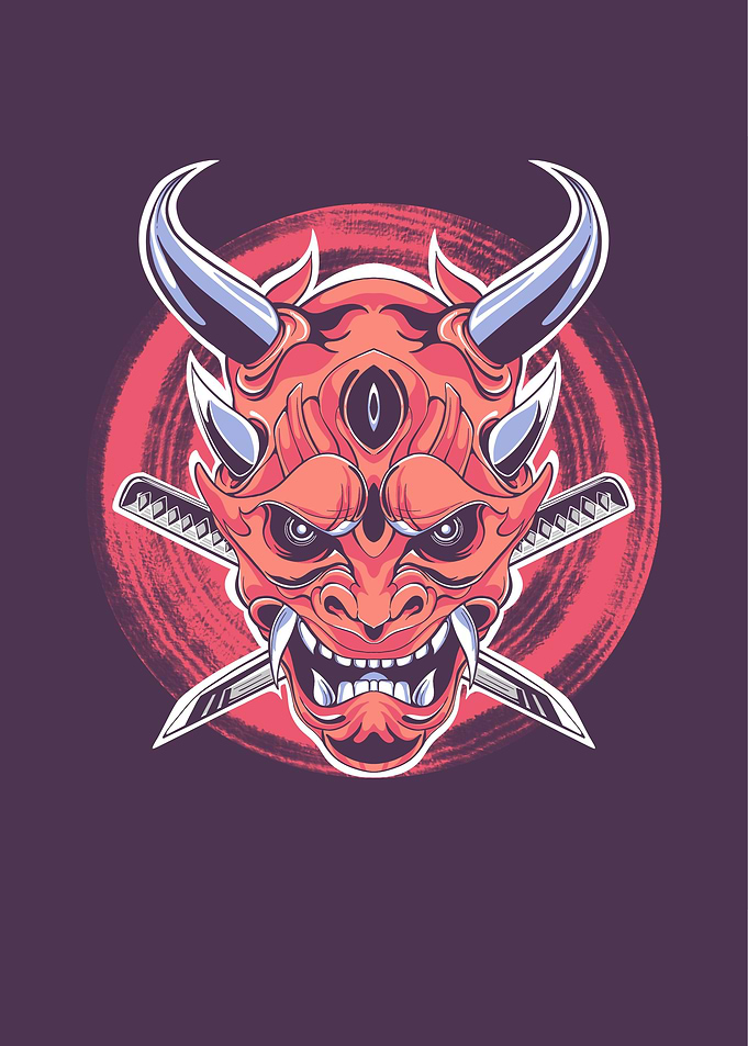 Oni Mask with sword