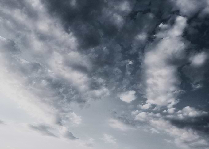 Dramatic dark clouds sky