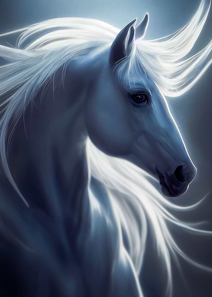 Beautiful White Horse