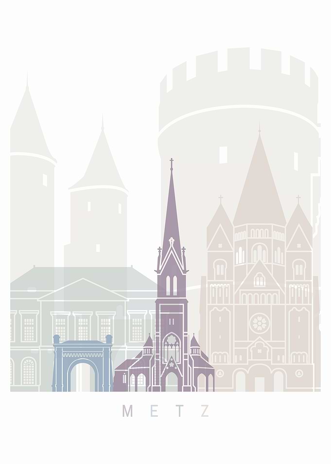 Metz skyline poster