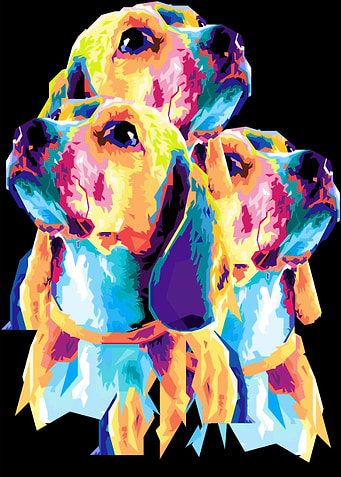 dog wpap pop art