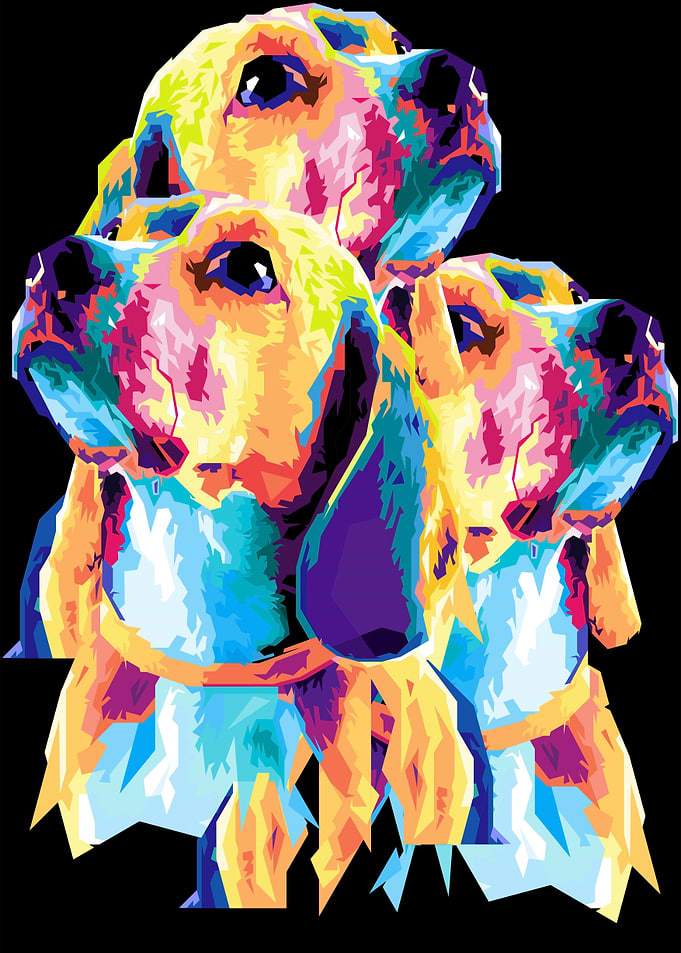 dog wpap pop art