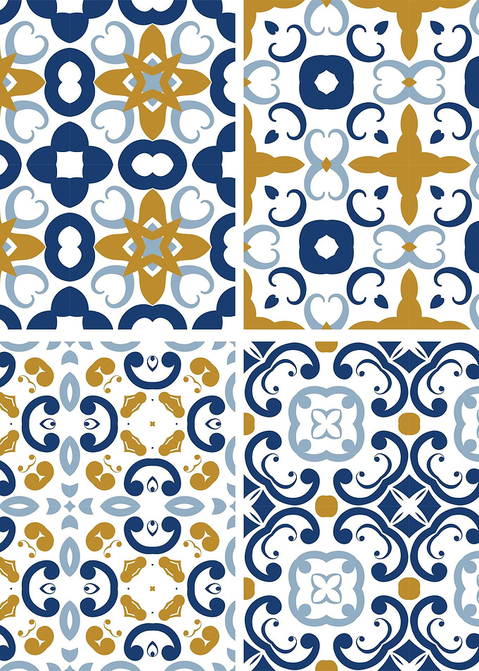 Mediterranean Blue Tile 90