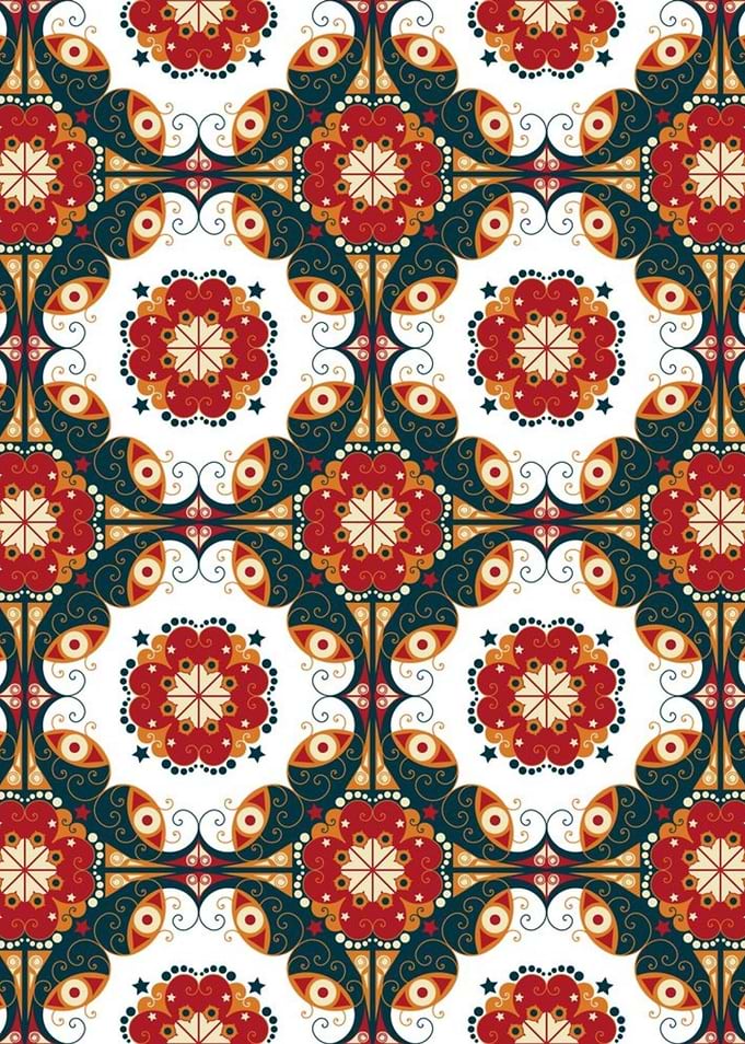 Beautiful Tiles Floral Art