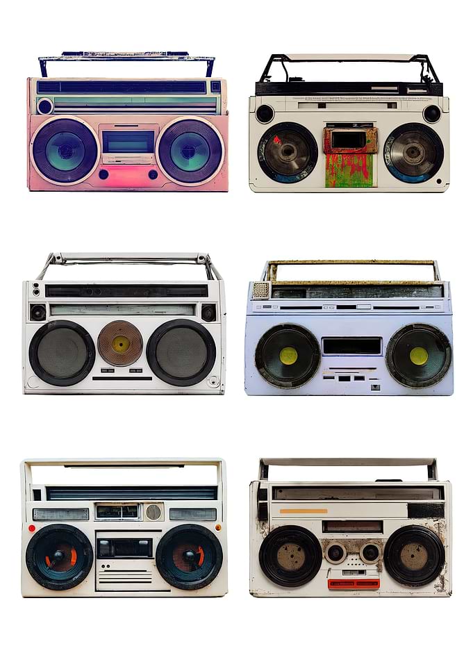 Boombox cassette player co