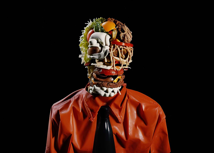 Arcimboldo decomposing hea