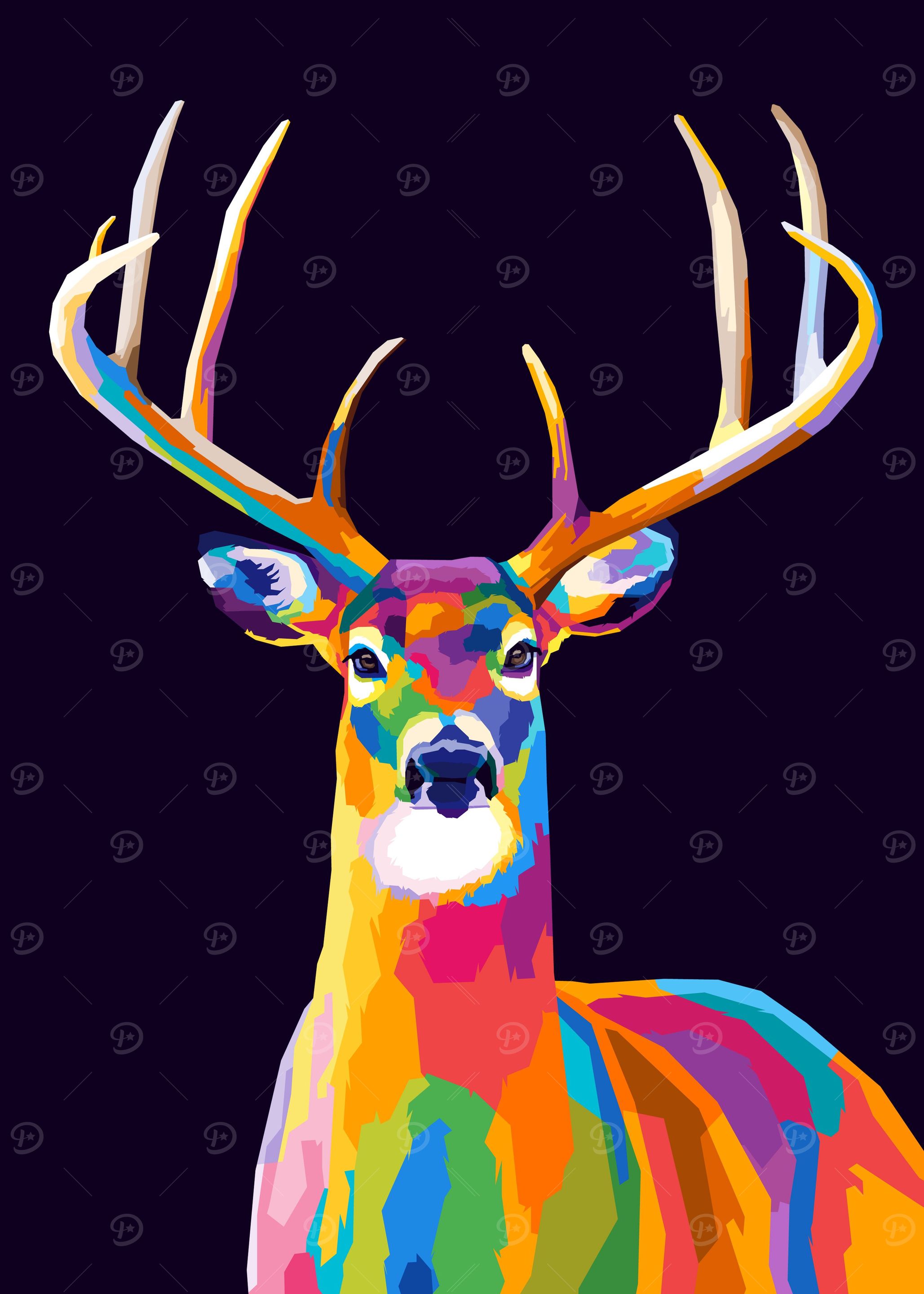 Animals Deer Pop art