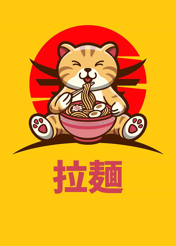 Cute iconic Japan Cat