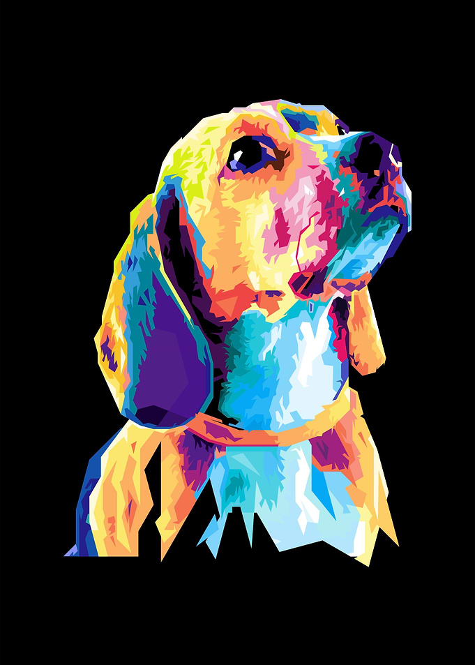 dog wpap pop art