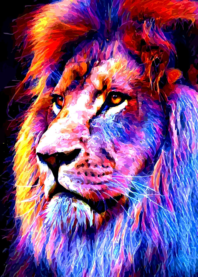 colorful animal art