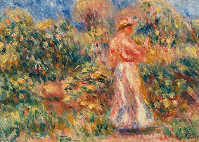 Woman In Pink And White