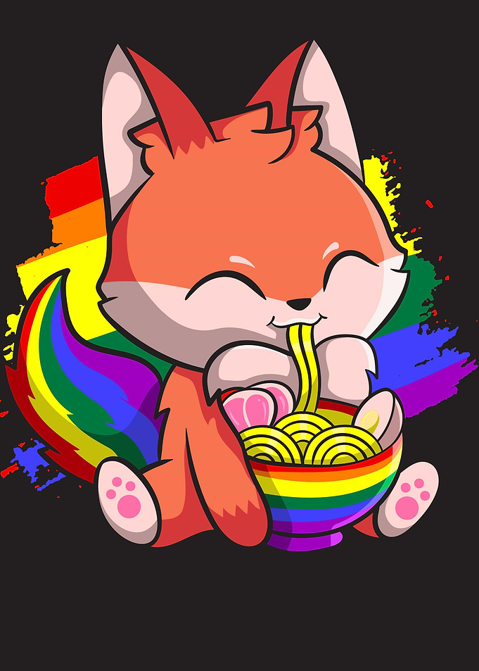 Gay Pride Kawaii Fox