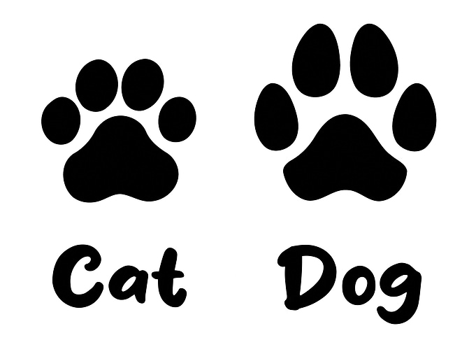 Footprints paws cat dog
